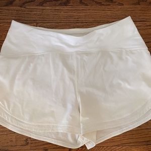 Lululemon High Waisted White Shorts